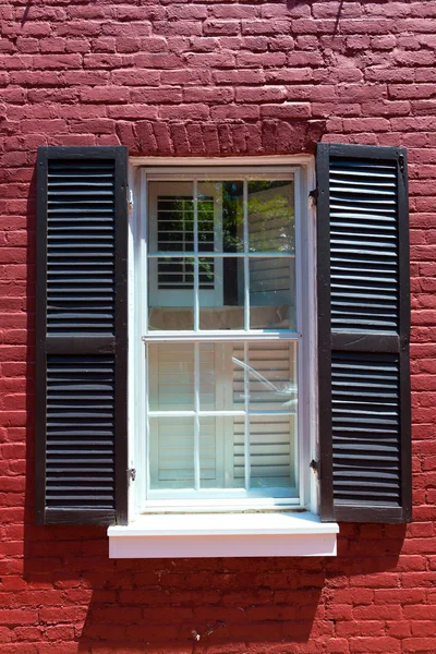 Georgetown townhouses ventana Washington DC —  Fotos de Stock