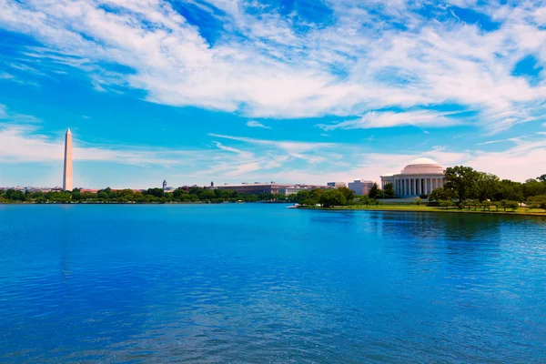 Thomas Jefferson und Washington Memorial dc — Stockfoto