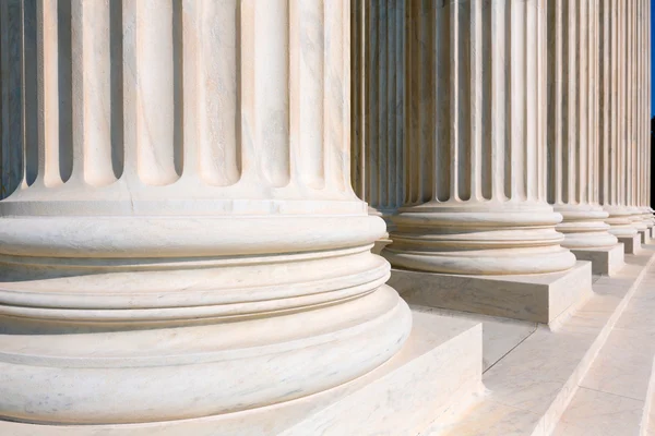 Corte Suprema de Estados Unidos columnas fila — Foto de Stock