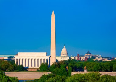 Washington Anıtı Capitol ve Lincoln memorial