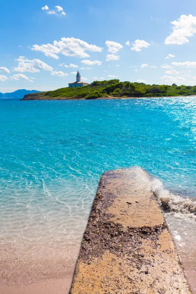 Aucanada pláž Platja de Alcudia na Mallorce — Stock fotografie