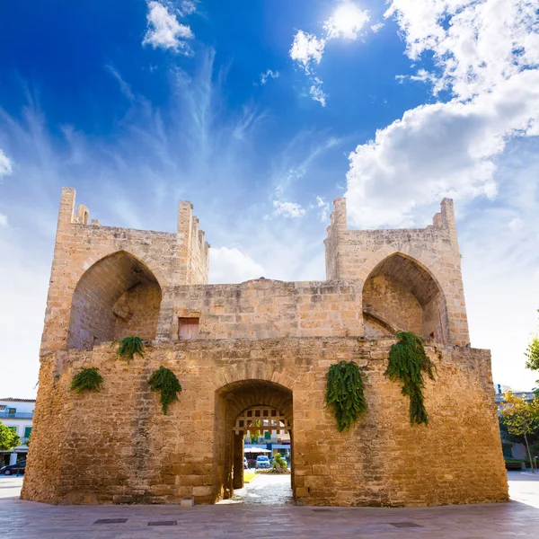 Alcudia Old Town Majorca Porta des Moll Mallorca — Stock Photo, Image