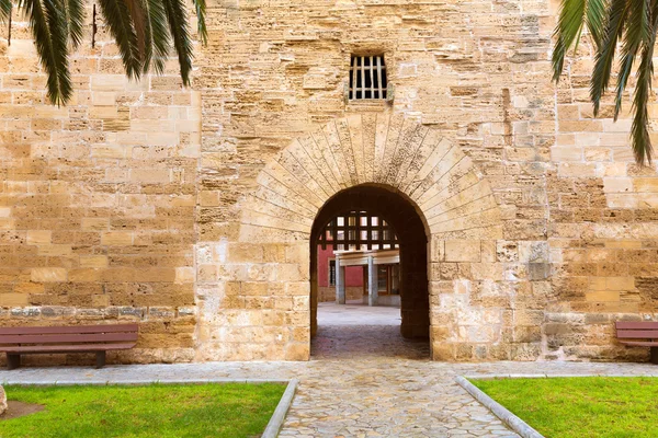 Alcudia staré město Mallorky Porta des Moll Mallorca — Stock fotografie