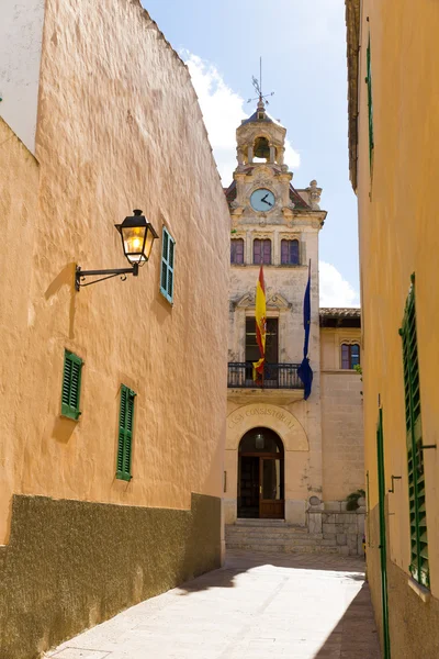 Alcudia Old Town city town hall Majorca Mallorca — Stock Photo, Image