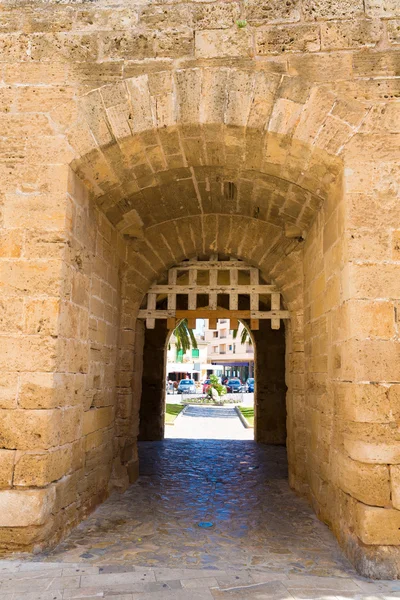 Alcudia Old Town Majorca Porta des Moll Mallorca — Stock Photo, Image