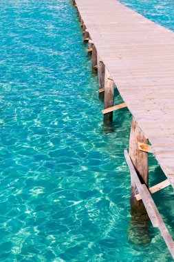 Platja de Alcudia beach iskelesinden Mallorca Majorca içinde