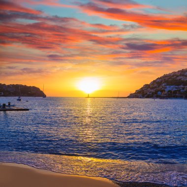 Mallorca bağlantı noktası de Andratx günbatımı Mallorca