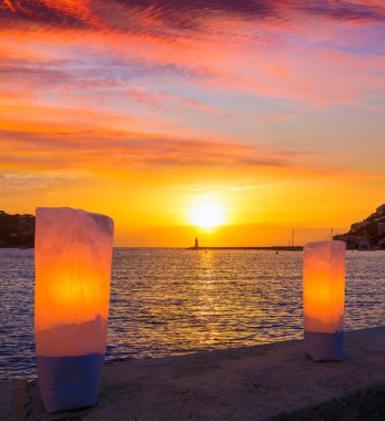 Mallorca bağlantı noktası de Andratx günbatımı Mallorca