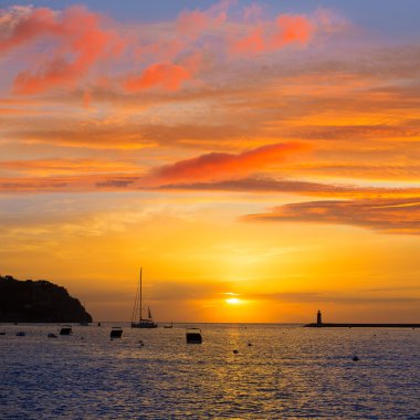 Mallorca bağlantı noktası de Andratx günbatımı Mallorca