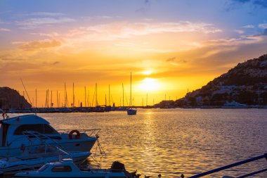 Mallorca bağlantı noktası de Andratx günbatımı Mallorca
