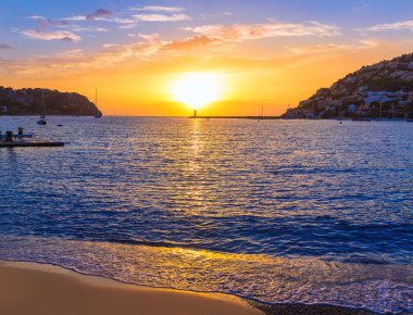 Mallorca bağlantı noktası de Andratx günbatımı Mallorca