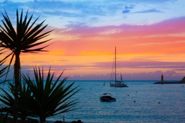 Mallorca bağlantı noktası de Andratx günbatımı Mallorca
