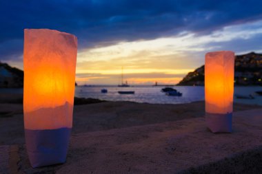 Mallorca bağlantı noktası de Andratx günbatımı Mallorca