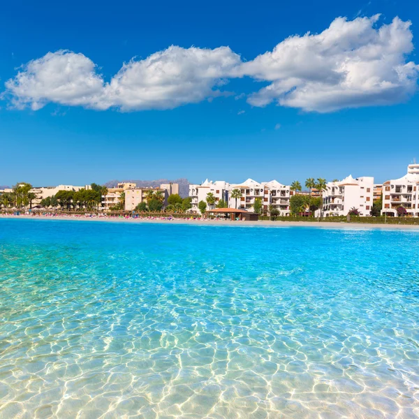 Platja de Alcudia-strand in Mallorca Mallorca — Stockfoto