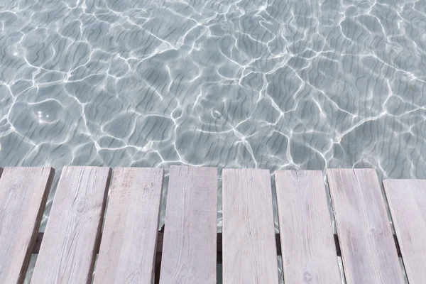 Platja de Alcudia Strandsteg auf Mallorca — Stockfoto