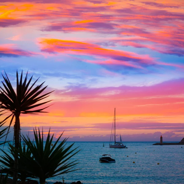 Mallorca portu de Andratx zachód słońca w Mallorca — Zdjęcie stockowe