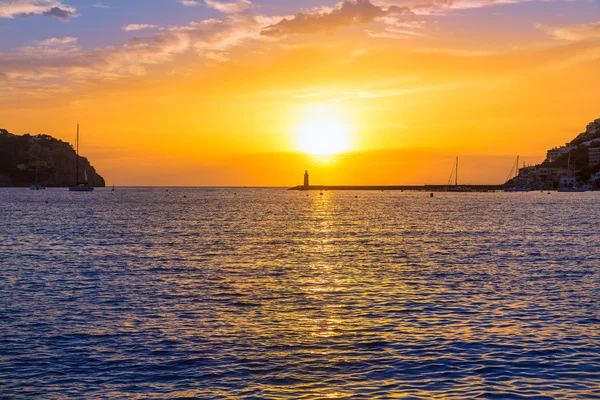 Mallorca portu de Andratx zachód słońca w Mallorca — Zdjęcie stockowe