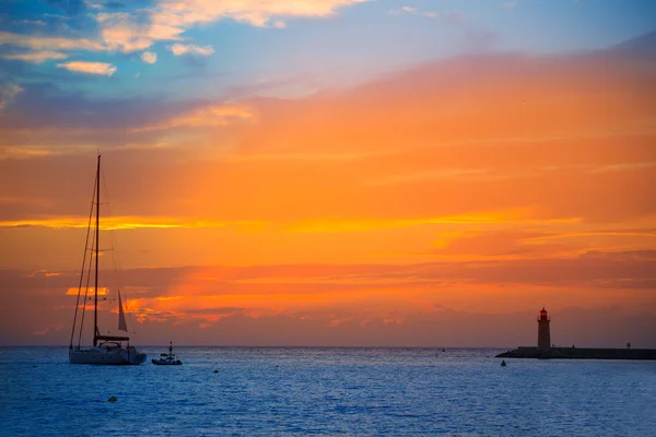 Майорка Порт де Andratx ви знайдете захід сонця на Майорці — стокове фото