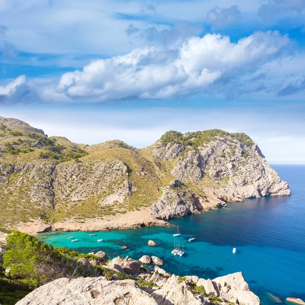 Majorka Cala Figuera plaży Formentor Mallorca — Zdjęcie stockowe