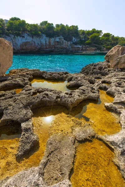 Maiorca Cala Llombards Praia de Santanyi Maiorca — Fotografia de Stock