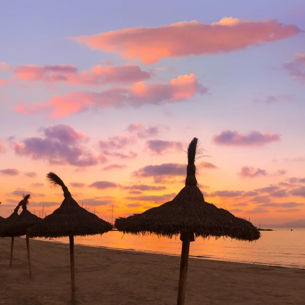 Mallorca El Arenal sarenal strand zonsondergang in de buurt van Palma — Stockfoto