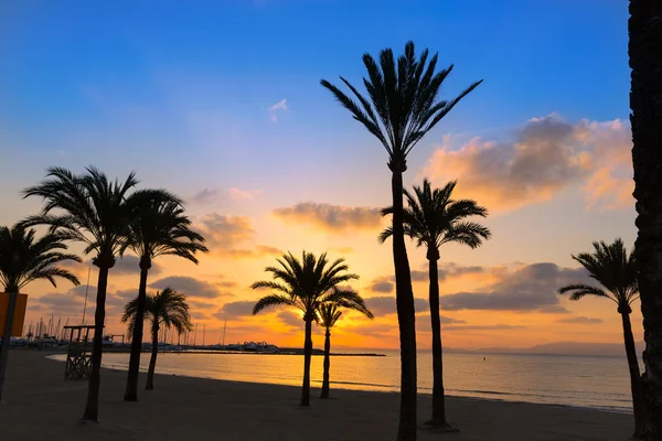 Majorka El Arenal sarenal plaża zachód w pobliżu Palma — Zdjęcie stockowe