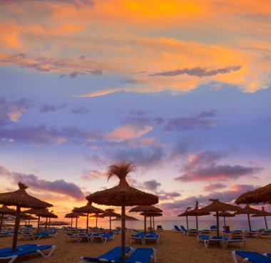 Mallorca gündoğumu Magaluf Palmanova Beach