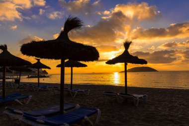 Mallorca gündoğumu Magaluf Palmanova Beach