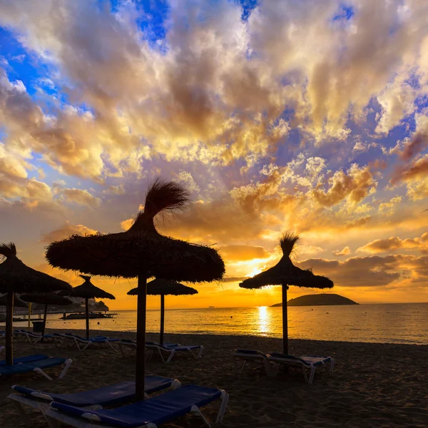 Mallorca zonsopgang in Magaluf Palmanova strand — Stockfoto