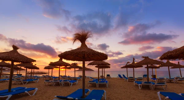 L'alba di Maiorca sulla spiaggia di Magaluf Palmanova — Foto Stock