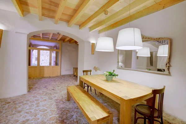 Majorca Balearic indoor house in Balearic Mediterranean style — Stock Photo, Image