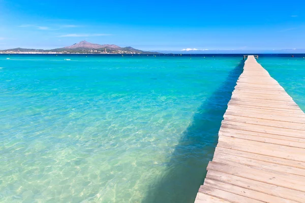 Παραλία Platja Μαγιόρκα de Muro κόλπο Alcudia Μαγιόρκα — Φωτογραφία Αρχείου