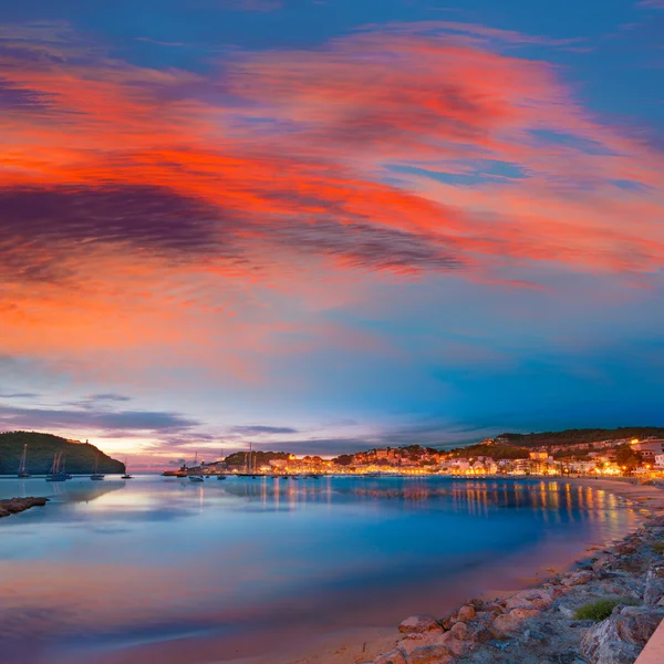 Puesta de sol de Port de Soller en Mallorca en la isla balear —  Fotos de Stock