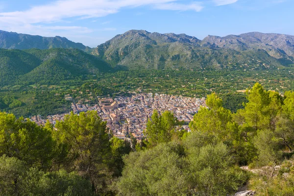 Maiorca Puig de Maria Pollenca vista aerea Maiorca — Foto Stock