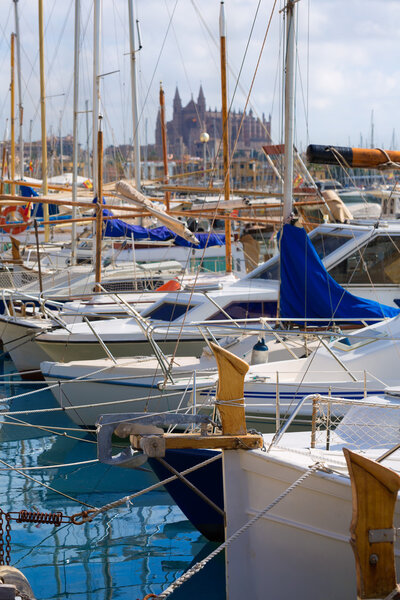 Palma de Mallorca port marina Majorca Cathedral