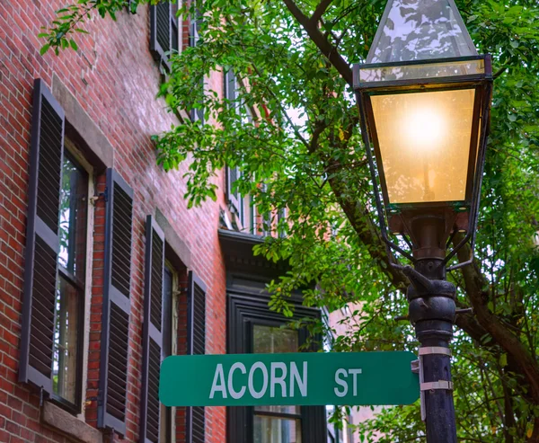 Calle Acorn Beacon Hill adoquines Boston —  Fotos de Stock