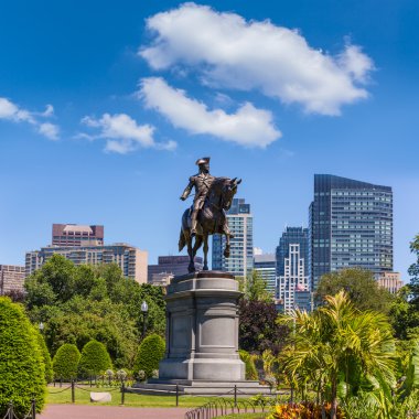 Boston Common George Washington monument clipart