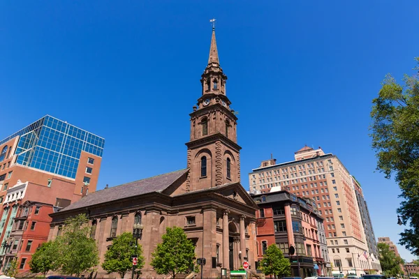 Boston Arlington Street Church i Massachusetts – stockfoto