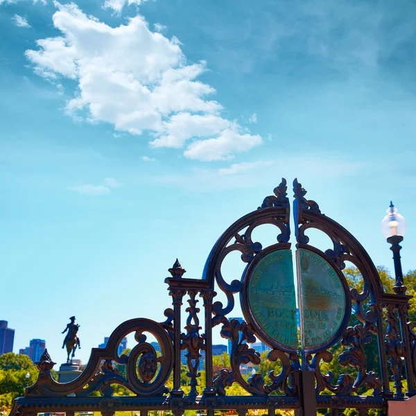 Boston Common Arlington gate George washington — Stock Photo, Image