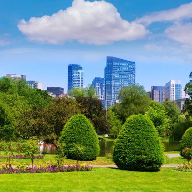 Boston Common park bahçeler ve manzarası