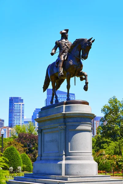 Boston Common George Washington monument — Stock Photo, Image