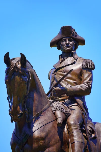 Boston Common George Washington monument — Stock Photo, Image