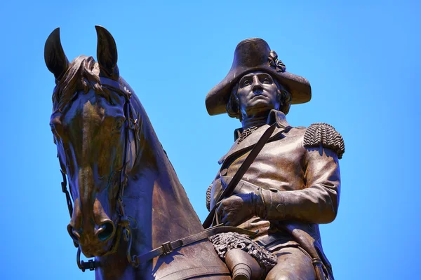 Boston Common George Washington monument — Stock Photo, Image