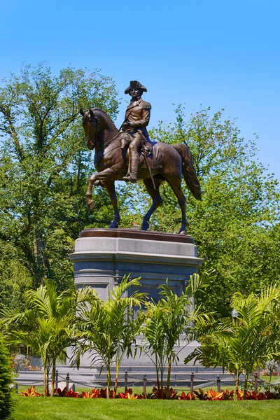 Boston Common George Washington monument — Stock Photo, Image