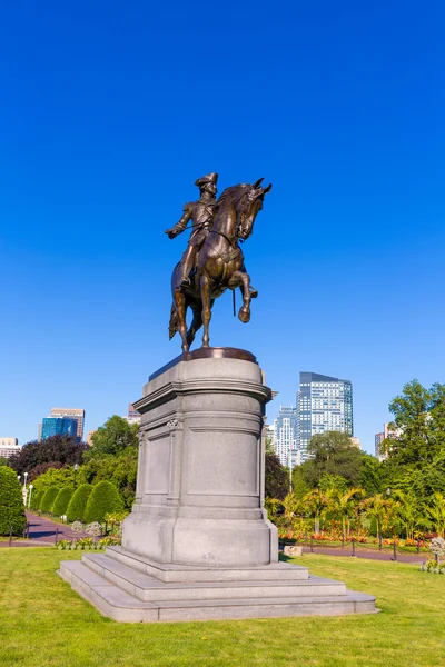 Boston common george washington denkmal — Stockfoto