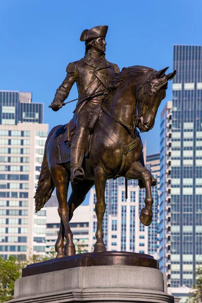 Boston common george washington denkmal — Stockfoto