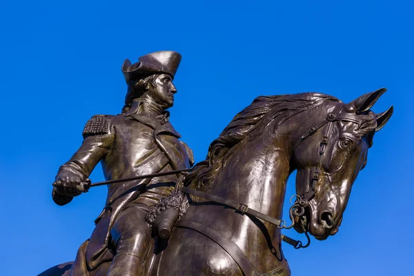 Boston Common George Washington monument — Stock Photo, Image