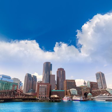 Boston Massachusetts manzarası Fan Pier