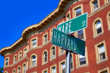 Harvard street st in Cambridge Massachusetts clipart