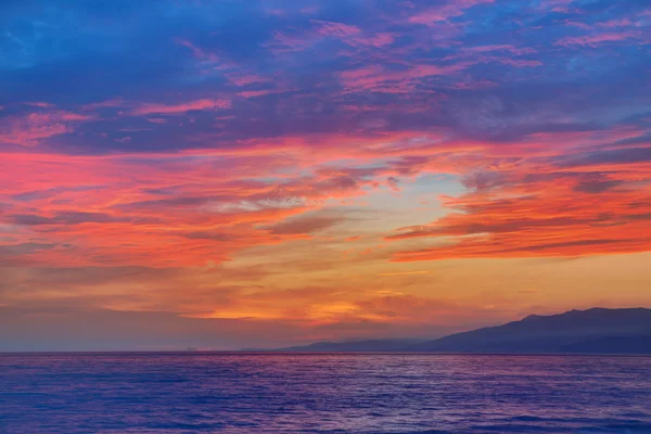 Almeria Cabo de Gata tramonto nel Mediterraneo — Foto Stock